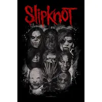 Slipknot Vlag - Masks - voor Geen - meerkleurig | Maat Standard