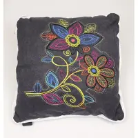 Madison sierkussen 50x50 cm Emborderie flower grey