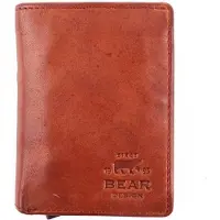 Bear design RFID Creditcardhouder - Cognac