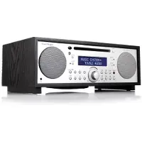 Tivoli Audio Music System+ hifi stereo systeem met DAB+ / FM, Bluetooth, CD-speler en wekkerradio, Black Ash - Silver