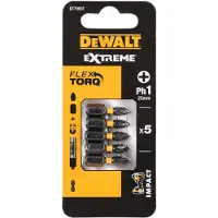 DeWalt Schroefbits - Extreme Flextorq - Phillips Ph1 Impact - 25mm - 5 Stuks