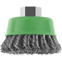 Bosch - Komstaalborstel voor haakse en rechte slijpmachines - gevlochten draad, roestvrij, 75 mm 75 mm, 0,5 mm, 12500 o.p.m.