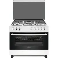 Wiggo WO-E905R - Gasfornuis - 5 Kookzones - 7 Ovenstanden - Wokbrander - Wit