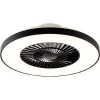 QAZQA Plafondventilator zwart met ster effect 60cm incl. LED dimbaar met afstandsbediening - Climo