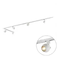 QAZQA Slim 1-fase railsysteem incl. 5 Wifi GU10 wit - Iconic Gissi