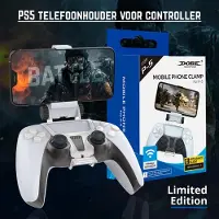 Dobe PS5 Premium Telefoonhouder voor Controller - Universele Mobiele Telefoon Holder - Smartphone Playstation Klem - Playstation Accessoires - PS5 Accessoires - Transparant
