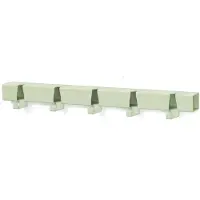 Vij5 Mint Groen metalen wandkapstok vijf haken 50 cm. Industrieel uit buis 3D gelaserd & Maarten Baptsit
