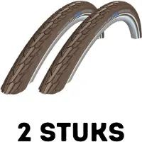 Schwalbe Fietsband - Buitenband - Set van 2 - Road Cruiser 28 x 1.60 (42-622) donkerbruin