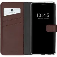 Selencia Echt Leren Bookcase voor de Apple iPhone 13 Mini - Bruin