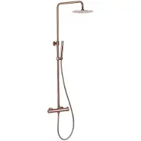 Guido Gusto Opbouw regendouche 25cm hoofddouche thermostatisch mat rosé goud