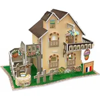 Cubicfun 3D puzzel Garden Cottage France 16,5 cm 36 stukjes