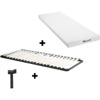 Vente-unique Set bedbodem en schuimmatras 7 zones 25kg/m3 STELO KIDS dikte 12cm van MORGENGOLD - 90x200 cm
