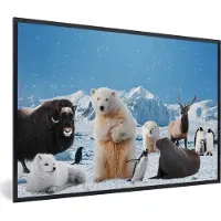 PosterMonkey Fotolijst incl. Poster - Dieren - Big Five - Noordpool - 60x40 cm - Posterlijst