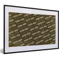 PosterMonkey Fotolijst incl. Poster - Super papa - Quotes - Vaderdag - Spreuken - 60x40 cm - Posterlijst