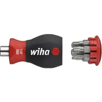 Wiha 33744 | Schroevendraaier met bitmagazijn | 1/4" | Torx | Stubby | magnetisch | 6 bits - 33744