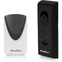 SecuFirst DID701BB Slimme Video deurbel met camera met draadloze gong Zwart - 1080P - Kingston 32GB opslag