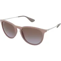 Ray-Ban Zonnebril Erika 4171 600068 Donker Rubberen Zand Bruin Verloop