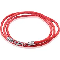 LGT JWLS LGT Jewels waxkoord ketting Rood- 2.5mm-55cm