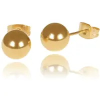LGT JWLS LGT Jewels Stud oorbellen Bol Goud 4mm
