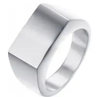 Mendes Edelstaal zegelring Zilverkleurig van Jewelry-21.5mm