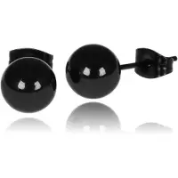 LGT JWLS LGT Jewels Stud oorbellen Bol Zwart 8mm