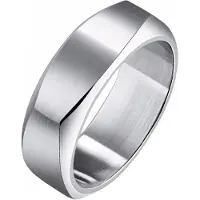 Mendes Zilverkleurige heren ring gepolijst Staal-21.5mm