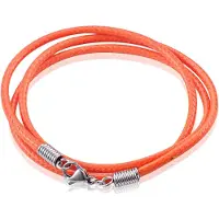 LGT JWLS LGT Jewels waxkoord ketting Oranje- 2.5mm-65cm
