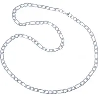 LGT JWLS LGT Jewels Figaro Edelstaal ketting 6mm-66cm