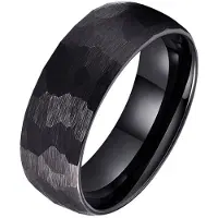 TJ Tom Jaxon Tom Jaxon wolfraam Ring Facet Mat Zwart-21.5mm