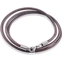 LGT JWLS LGT Jewels waxkoord ketting Donkerbruin - 2.5mm-55cm