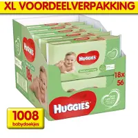 Huggies billendoekjes - Natural Care - 10 x 56 stuks - 560 doekjes - billendoekjes met Aloe Vera en Vitamine E - Voordeelverpakking