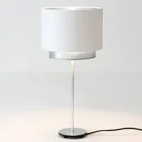 Holländer Tafellamp Mattia, chroom / zilver, Woon-/ Eetkamer, metaal, Design, Tafellamp
