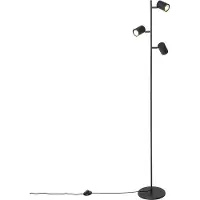 QAZQA Slimme vloerlamp zwart 3-lichts incl. 3 wifi GU10 50mm - Jeana