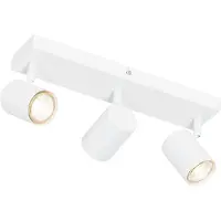 QAZQA Moderne plafondlamp wit 3-lichts verstelbaar rechthoekig - Jeana