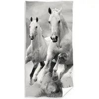 Animal Pictures Strandlaken Wit Paard - 70 x 140 cm - Katoen