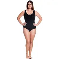 Funkita Zip Front Swimsuit Zwart AUS 16 Vrouw