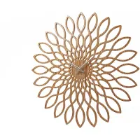 Karlsson Klok Sunflower MDF Wood Finish 60 cm