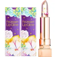 Glamfox Witch Flower Lip Glow Lipstick - 24 Karaat Goudkorrels Lippenstift met 100% Echte Heksen Bloem - Lip Plumper - Lipverzorging - 2 x 3.3 ml