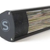 Stenda Terrasverwarmer elektrisch 1500 watt - minimaal rode gloed! - Mat zwart - 3 standen - afstandsbediening - Calor Sombra - Mat zwart