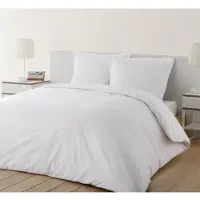 Vision Wit uni Dekbedovertrekset - 100% katoen: zacht en soepel - Lits-jumeaux - Dekbedovertrek 240 x 220 cm met 2 bijhorende slopen - Oekotex gecertificeerd