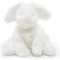 Bunnies By The Bay Blossom Floppy Bun Knuffel - Knuffeldier - Geborduurde details - Konijn - 20 cm - Wit