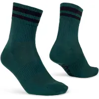 Gripgrab - Original Stripes Crew Zomer Fietssokken Gestreepte Retro Wielersport Sokken Coolmax - Unisex - Groen - Maat L (44-47)