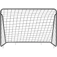 Nancy's Flying Post Bay voetbaldoel - IJzer - Makkelijk op en afbouwen - Zwart - 300 x 120 x 205 cm