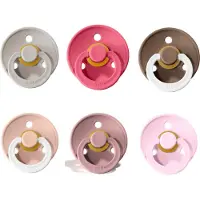 BIBS Fopspeen Voordeel Set - Sand, Coral, Glow Dark Oak, Glow Blush, Woodchuck, Baby Pink - Maat 2