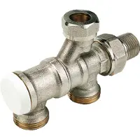 Comap Sar Onderblok 1+2-pijps recht 1/2" x 3/4" afsluitbaar