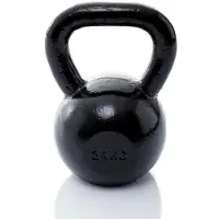 Muscle Power Gietijzeren Kettlebell - Zwart - 24 kg