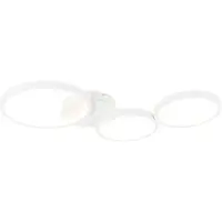 QAZQA Plafondlamp wit incl. LED 3-staps dimbaar 3-lichts - Pande