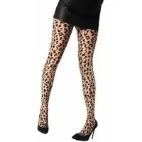 Pretty polly Panty - Fashion - Animal - Design - One Size - 36/42 - Black/Nude