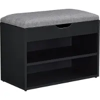 En.casa Schoenenkast Gentofte 46x60x30 cm zwart en grijs