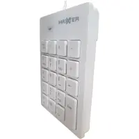 Maxxter USB Numeriek Toetsenbord - Cijfertoetsenbord - Slank Design - Geschikt voor o.a. PC, Laptop, Notebook, Desktop - Wit